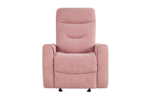 English Elm Paterson Microsuede Velvet Rocker Recliner Plush Swivel Chair for Living Room Pink B078P497896