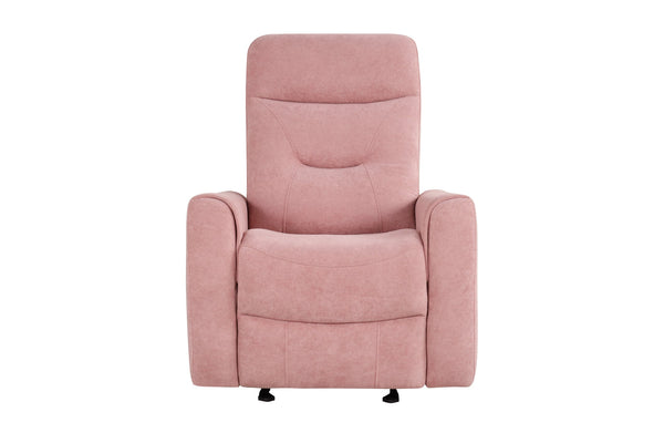 English Elm Paterson Microsuede Velvet Rocker Recliner Plush Swivel Chair for Living Room Pink B078P497896