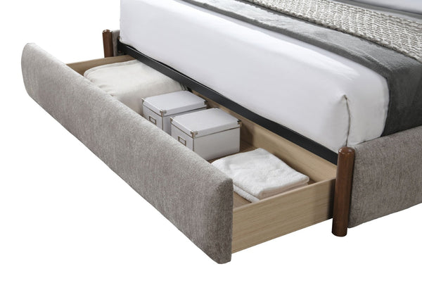 English Elm Orane Gray Upholstered Full Bed With Storage Drawer – Stylish, Space-Saving Design For Modern Homes B2726S00375-GIGA