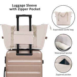 English Elm Hardshell Abs Four Piece Luggage Set with Spinner Wheels Tsa Lock Packing Cubes Champagne N730P262653E