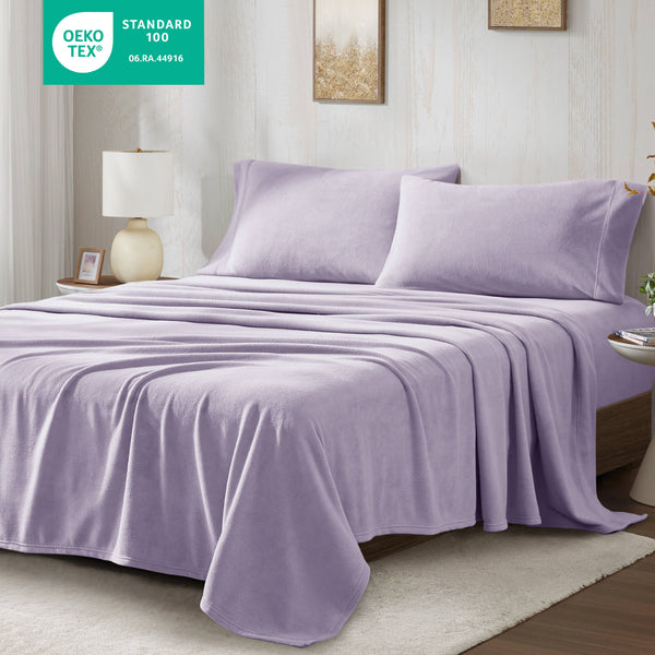 JLA Home True North by Sleep Philosophy - Sheet Micro Fleece Sheet Set — Ultra-Soft, OEKO-TEX Certified, Warm Breathable Flannel Alternative, Pill-Resistant Bedding SHET20-797
