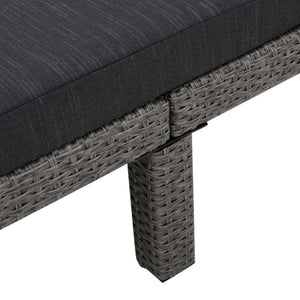 English Elm Puerta Outdoor Chaise Lounge Handwoven Rattan Iron Frame Poolside Patio Relaxation N775P247421K