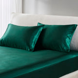 Madison Park Essentials Satin Casual Luxury 2 PC Pillowcases MPE21-1149 Emerald