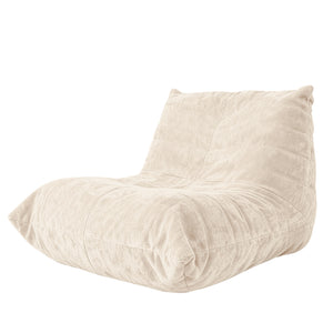 English Elm Ftmmc-lanse Chenille Bean Bag Chair Full Body Support for Reading and Media Rooms White W3737P458670