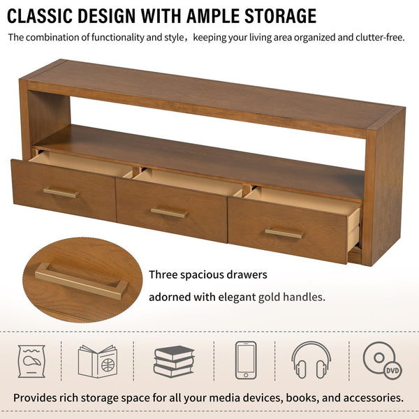 English Elm Christopher Knight Home® - Mirod Elegant Tv Stand With Modern Minimalism, Three Drawers For Storage, Versatile Console Design N760P251944D