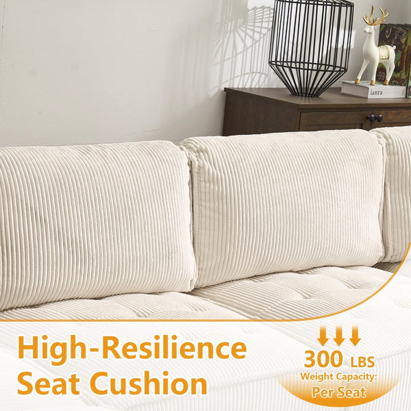 English Elm United We Win 6-Seat U-Shaped Modular Sectional Sofa With Reversible Chaise For Cozy Living Spaces W1568S00160-GIGA