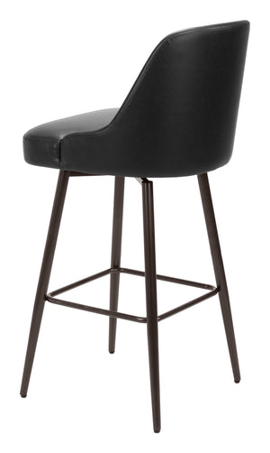 Keppel Swivel Barstool Black & Bronze 109975 Zuo Modern