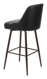 Keppel Swivel Barstool Black & Bronze 109975 Zuo Modern