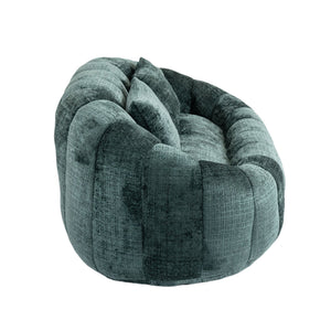 English Elm Bean Bean Bag Sofa High-Density Memory Foam Two-Seater Lounger High Back Chenille Cozy Support Emerald W395P181435