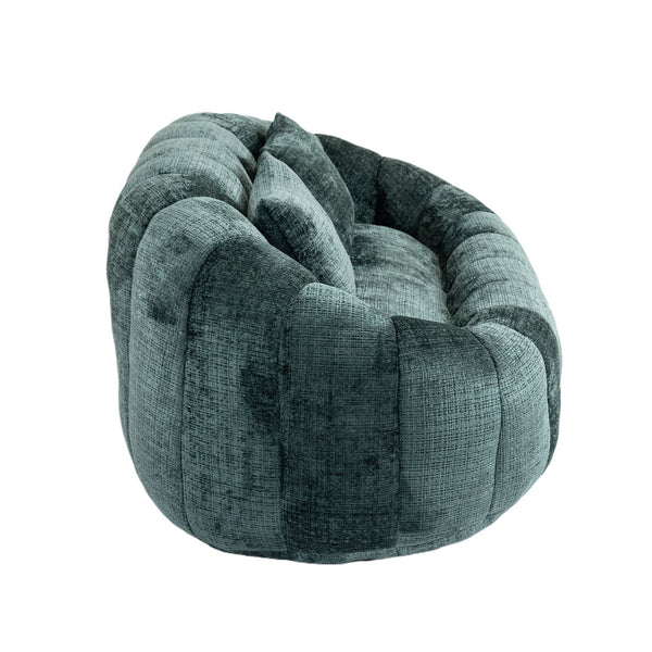 English Elm Bean Bean Bag Sofa High-Density Memory Foam Two-Seater Lounger High Back Chenille Cozy Support Emerald W395P181435