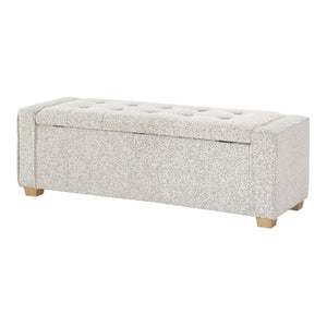 OSP Home Furnishings Bethwin Storage Bench Salt and Pepper