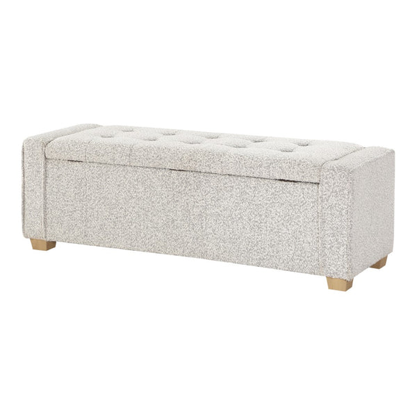 OSP Home Furnishings Bethwin Storage Bench Salt and Pepper