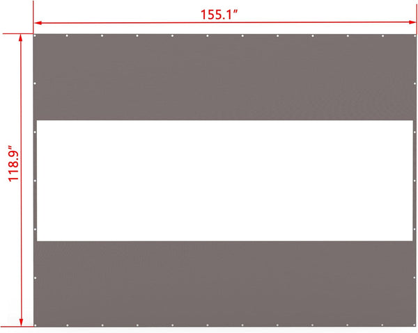 English Elm Heavy Duty Outdoor Clear Panel Curtain - 18 Oz Waterproof Pvc Polyester, Weatherproof & Tearproof! W1859P238834