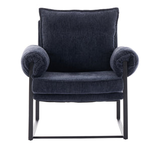 English Elm Adjustable ergonomic recliner chair with 6-position 90°–180° support for lumbar comfort and versatile use Dark Blue W2311P357156