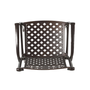 English Elm Christopher Knight Home® - CANTERBURY Cast Chair Bronze Aluminum Outdoor Dining Chair with Lattice Floral Design, Durable 31.5"H 66738.00HMBRZ