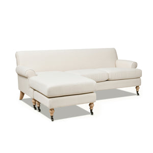 English Elm Jennifer Taylor Home - Alana 88" L-Shape Reversible Sectional Sofa with Linen Beige Upholstery, Kiln-Dried Frame, Foam Comfort B2719P238357