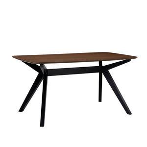 English Elm 7-pieces Mid-century Rubberwood Dining Set Seats Six with Upholstered Beige Chairs N768P379795L_6_N768P247991W