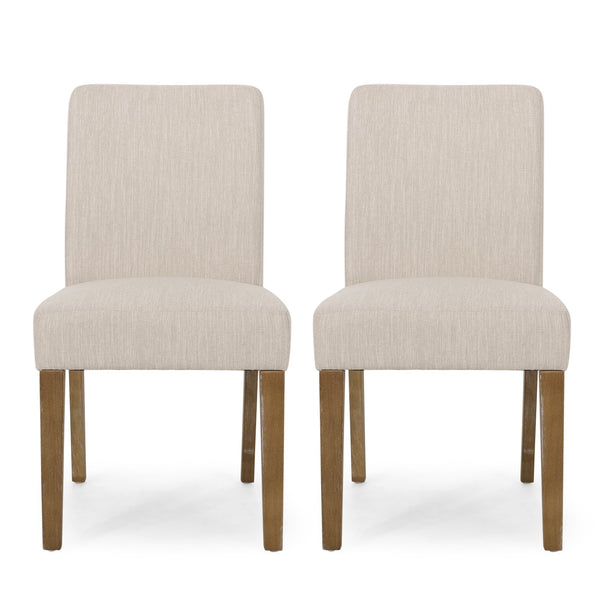 English Elm Dining Chairs Set of 2 Upholstered Seats Tapered Legs Mid-century Modern Style 69410.00