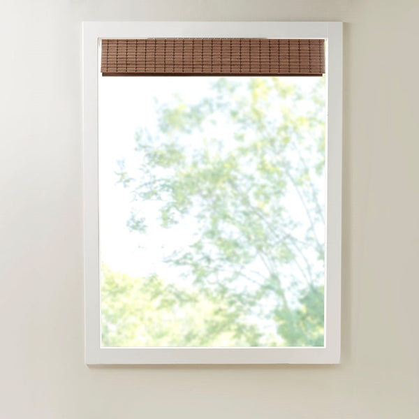 English Elm Bamboo Light Filtering Roman Shade 64"L - Eco-Friendly Natural Woven Window Treatment For Privacy B035129697