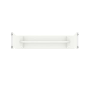 English Elm Coney Dining Bench with Curved Silhouette and 550 lb Capacity, Sleek MDF Frame for Modern Homes White B365P398210