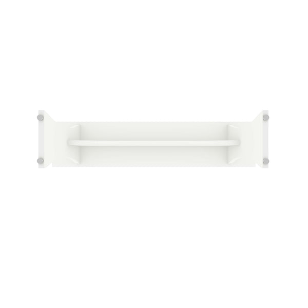 English Elm Coney Dining Bench with Curved Silhouette and 550 lb Capacity, Sleek MDF Frame for Modern Homes White B365P398210
