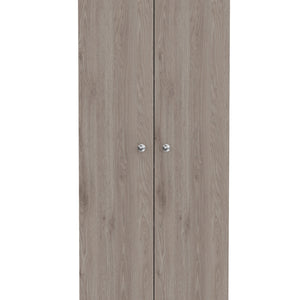 English Elm Virginia Double Door Storage Cabinet with 5 Shelves – Space-Saving Kitchen, Garage & Mudroom Organizer, Modern Design B128P148832