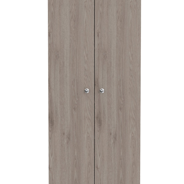 English Elm Virginia Double Door Storage Cabinet with 5 Shelves – Space-Saving Kitchen, Garage & Mudroom Organizer, Modern Design B128P148832