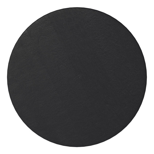 English Elm Boyd Ribbed Solid Mango Wood Accent Table Matte Black Lacquer Handcrafted Side B136P414663