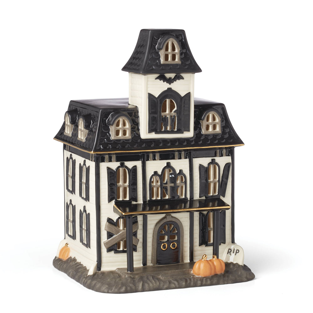 Lenox Vintage Halloween Lit House Figurine Multi, IVORY PORCELAIN 896415