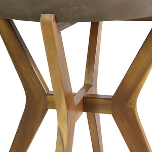 English Elm Set of 3 Acacia Wood Outdoor Lounge Chairs with Concrete Top Side Table N769P303159A_2_70618.00LGRY