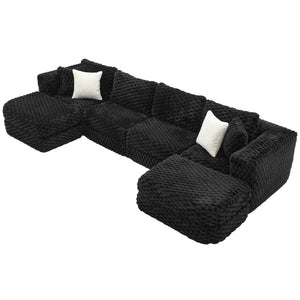 English Elm Swivel Barrel Accent Chair Chenille Tufted Round Club Seat for Living Room Lounge Black N719S002360B