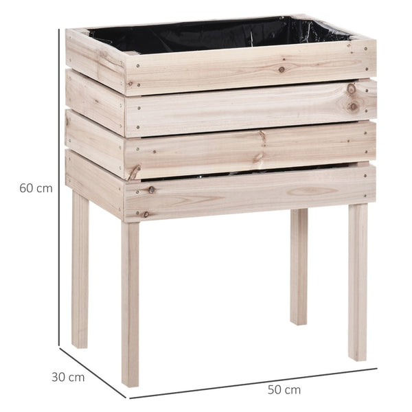 English Elm Outsunny 4Pcs Versatile Raised Garden Bed Kit – Natural Wood Planter Boxes For Stylish Planting W2225P200865-GIGA