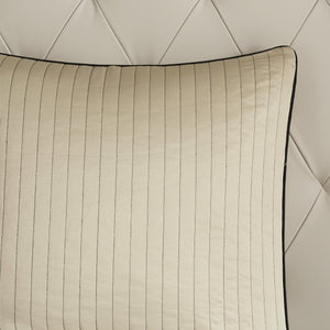 English Elm 12 Madison Park Aubrey 12-Piece Queen Comforter Set Paisley Jacquard with 200TC Cotton Sheets, Gold Accents Black 18.9 L x 24.02 W x 16.93 H B035128821