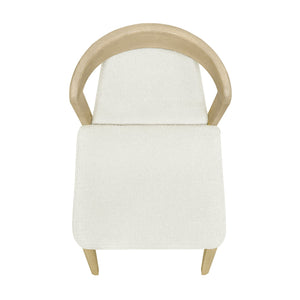 English Elm Christopher Knight Home® - Upholstered Backrest Armless Dining Chairs - Sleek Mid-Century Fabric Seats on Durable Oak Frame, 300lb Capacity Beige,Natural Ash N771P346002A