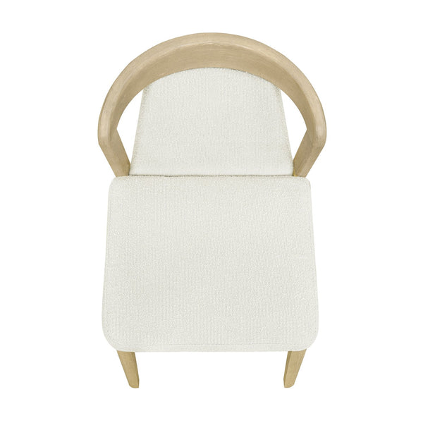 English Elm Christopher Knight Home® - Upholstered Backrest Armless Dining Chairs - Sleek Mid-Century Fabric Seats on Durable Oak Frame, 300lb Capacity Beige,Natural Ash N771P346002A