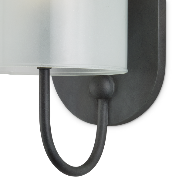 Glacier Antique Bronze Wall Sconce - Contemporary Frosted Glass Lighting for Bathrooms & More