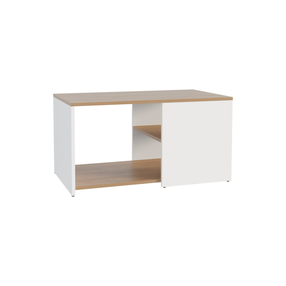 English Elm Adele Multicolor 31" Coffee Table with Three Shelves — Compact Durable Design, Easy Assembly B070P254787