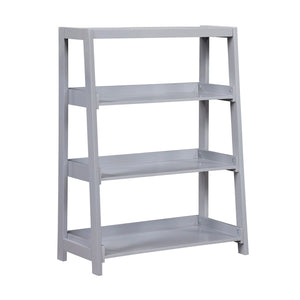 English Elm Modern Wooden Bookcase with Three Graduated Shelves for Books Toys and Decor Display Gray B011P460151