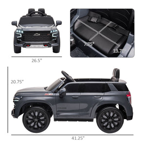 English Elm Aosom Licensed Chevrolet Tahoe 12v Kids Electric Ride on Suv with Remote Control W2225P200547