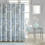 Isla Shabby Chic Printed Cotton Shower Curtain