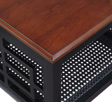 OSP Home Furnishings Oxford Coffee Table Black Frame / Cherry Top