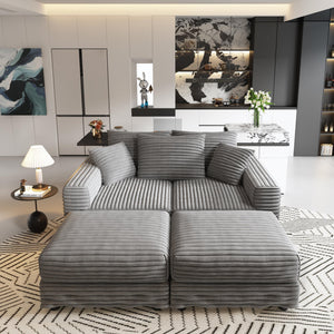 English Elm 82.6"upholstered Velvet Chesterfield Sofa with Button Tufting Nailhead Trim Rolled Arms Grey W1885S00350