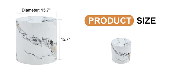 English Elm The Elegant Cylindrical Table – Versatile Coffee, Dining, Or Writing Desk With Stylish Patterned Design W1151P200297-GIGA