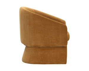 Sunpan LAURYN Lounge Chair - Contemporary Barrelback Design in Danny Amber Fabric for Ultimate Comfort 105965