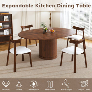 English Elm 59-inch Expandable Glass Top Dining Set Seats 8 with Upholstered Chairs X-base W2700S00113