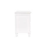 English Elm Dovie White 2-Drawer Nightstand With Metal Hardware