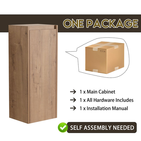 English Elm 84" Wall-Mounted Bathroom Vanity With Soft-Close Doors & Resin Sinks - Modern Storage Solution! W999S00230