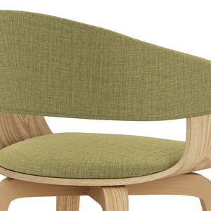English Elm Lowell Bentwood Dining Chair - Stylish Acid Green Upholstery & Light Wood Frame For Comfort B136P158841