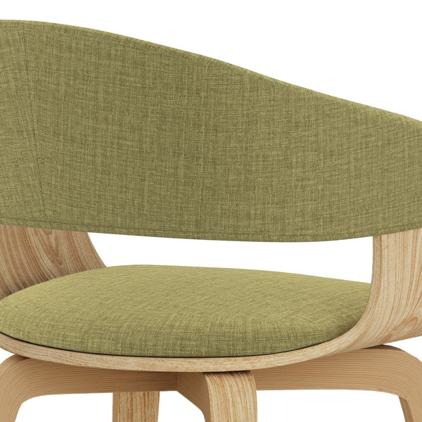 English Elm Lowell Bentwood Dining Chair - Stylish Acid Green Upholstery & Light Wood Frame For Comfort B136P158841
