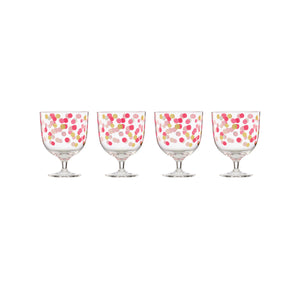 Lenox Kate Spade It's Raining Confetti Short Wine Glasses, Set of 4 Pink, NO COLOR GLASS,CRYSTAL 897538